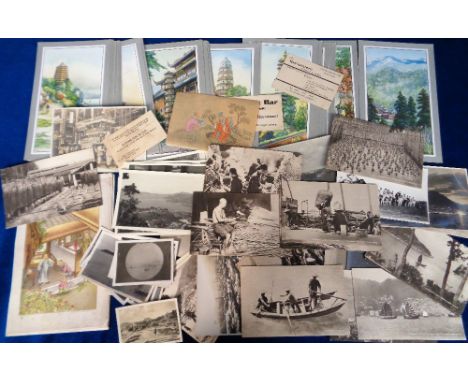 Photographs/Ephemera, a collection of vintage Chinese/Hong Kong postcards, photos, prints and business/nightclub cards etc (g