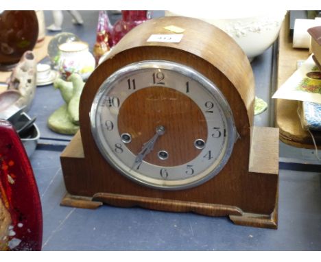 3 HOLE MANTLE CLOCK 8.5" X 10.5" X 4.75"
