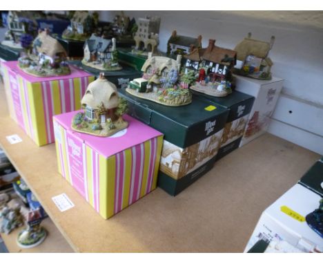 4 BOXED LILLIPUT LANE COTTAGES - SUGAR MOUSE, WISTERIA LANE, RING FOR SERVICE AND SPRING GATE COTTAGE