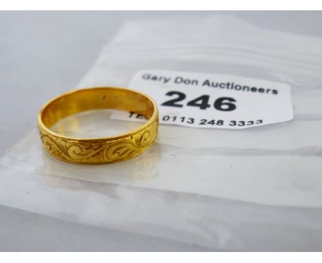 22K GOLD RING SIZE: R/S W:4.1G