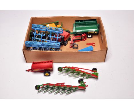 A group of loose 1/32 farm model implements to include Rota Spreader, Vicon RF 130 Round Baler, Amazone UG 4500 Nova crop spr