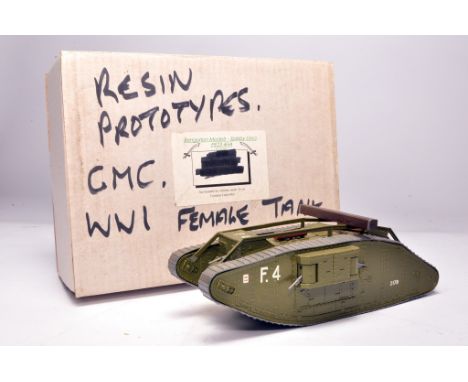 Bengurion (England) 1/32 scale Resin Prototype GMC. WW1 Female Tank, displays without obvious signs of fault with box.