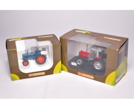 Universal Hobbies 1/32 farm issues comprising Massey Ferguson Tractor (modified) plus Fordson Power Major Tractor - both appe