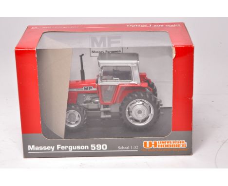 Universal Hobbies 1/32 diecast farm model issue comprising Massey Ferguson 590 Tractor. Limited Edition for HMT Show. Excelle