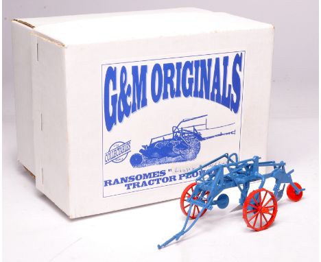 G&amp;M Originals hand-built 1/32 farm model issue comprising Ransomes Light 2-Furrow Tractor Plough. Displays without any ob