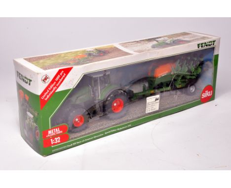 Siku 1/32 diecast farm model issue comprising Fendt 939 Vario Tractor and Amazone Drill. Limited Edition. Excellent, and secu