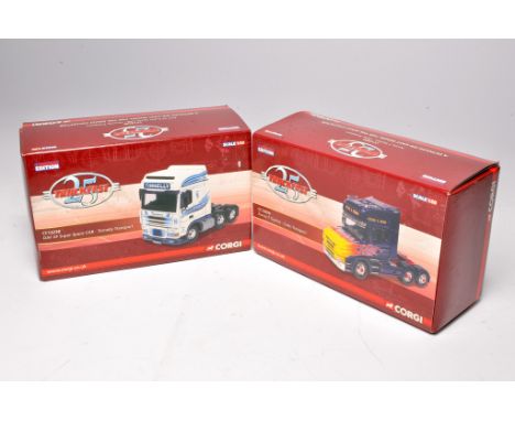 Corgi duo of 1/50 diecast model trucks comprising Coles and Tinnelly. Truckfest Specials. Look to be complete and without fau