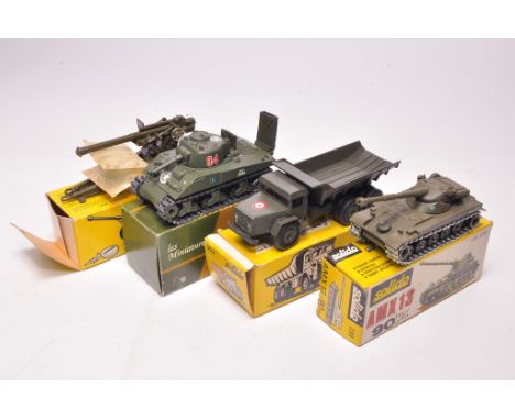 Solido Military group to include AMX 13 Tank, Camion Berliet plus others as shown. All look to be without obvious signs of fa