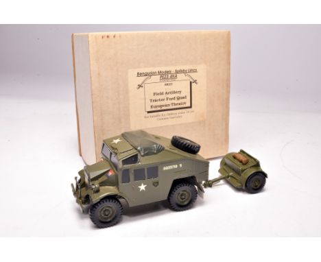 Bengurion (England) 1/32 scale hand-built Military model comprising AR23 Field Artillery Tractor Ford Quad European Theatre. 