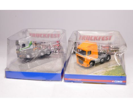 Corgi duo of 1/50 diecast model trucks comprising Macfarlane and Jack Richards. Truckfest Specials. Look to be complete and w