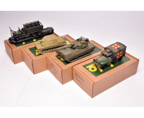 Solido Military group to include KPZ Leopard Tank plus others as shown. All look to be without obvious signs of fault in Soli