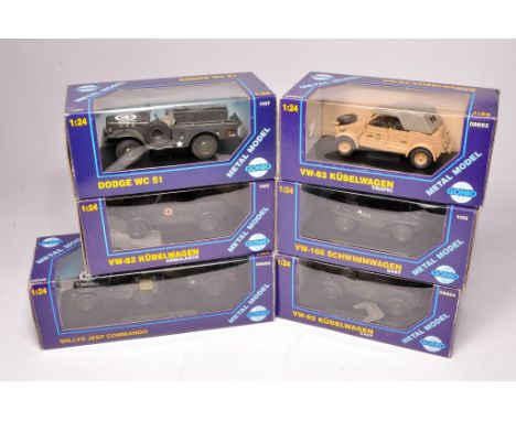 Gonio Military Vehicle group to include VW-82 Kubelwagen, VW-166 Schwimmwagen plus others as shown. All look to be without ob