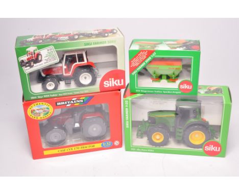 A group of 1/32 farm models to include Britains Case CVX 170 Tractor, Siku John Deere 6920 S Tractor(converted), Siku Steyr 9