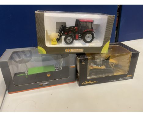 Joal farm model issue comprising 1/35 JCB Fastrac 155-65. Excellent and secure in unopened box. Plus Challenger Tractor and o