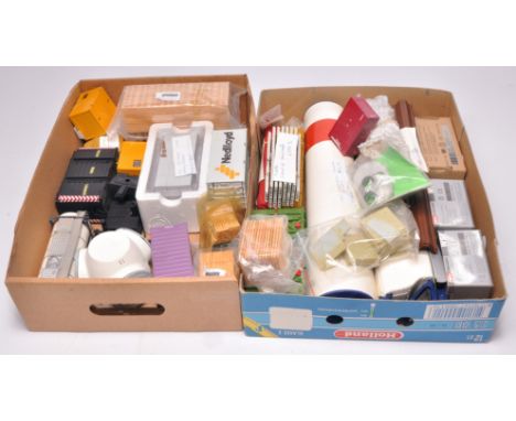 Two trays of Truck Model related loads and accessory items from WSI, Corgi and others. Loads relate to wind turbine generator