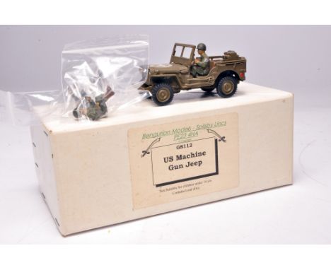 Bengurion (England) 1/32 scale hand-built Military model comprising GS112 US Machine Gun Jeep. Displays without obvious sign 