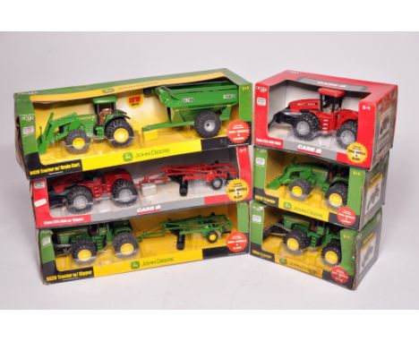 An assortment of Ertl 1/50 diecast farm model issues including sets and individual tractor issues, as shown. Look to be witho
