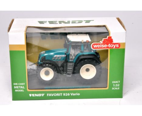 Weise Toys 1/32 diecast farm model issue comprising Fendt 926 Vario Tractor. Petrol Blue. Excellent, and secure in box.