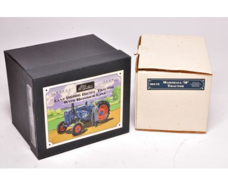 Britains 1/32 Vintage Farm series comprising 00315 Lanz Bulldog Tractor plus 00172 Marshall 'M' Tractor, excellent in origina