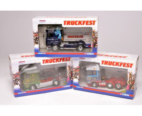 Corgi trio of 1/50 diecast model trucks comprising Coles, Laidlaw and Gill. Truckfest Specials. Look to be complete and witho