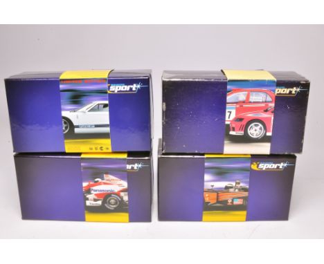 Scalextric slot car issues comprising Toyota TF102 F1, MG Lola EX257 LM, Ford GT 2003 and Mitsubishi Evolution WRC. All appea