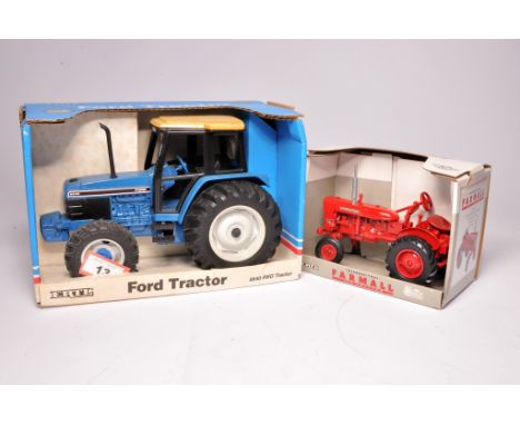 Duo of Ertl 1/16 farm model issues comprising International Farmall 140 Tractor plus Ford 6640 Tractor. Both look to be witho