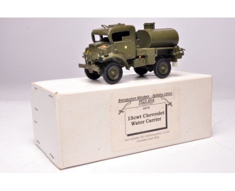 Bengurion (England) 1/32 scale hand-built Military model comprising GS76 15cwt Chevrolet Water Carrier. Displays without obvi