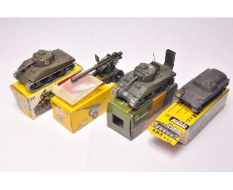 Solido Military group to include no.205 Cannon 105C, Sherman M4 plus others as shown. All look to be without obvious signs of