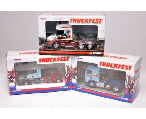 Corgi trio of 1/50 diecast model trucks comprising Catt, Fuller and McWilliam. Truckfest Specials. Look to be complete and wi