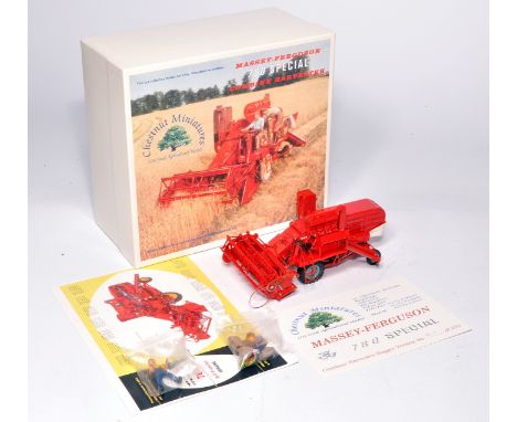 Chestnut Miniatures 1/32 Hand-Built Massey Ferguson 780 Special Combine Harvester (Bagger variant). Model is complete with fi
