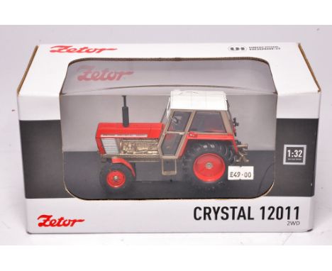 Universal Hobbies 1/32 diecast farm model issue comprising Zetor Crystal 12011 Tractor. Excellent, and secured in box.