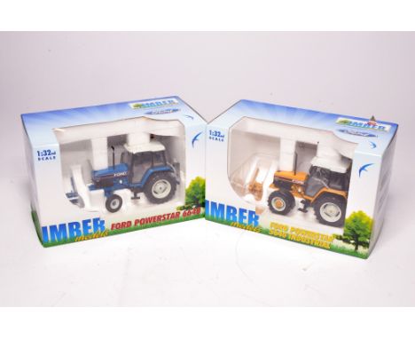 ROS 1/32 diecast farm model issue x 2 comprising duo of Imber Models, 5640 Industrial + 6640 4WD Tractor issues. Excellent, a