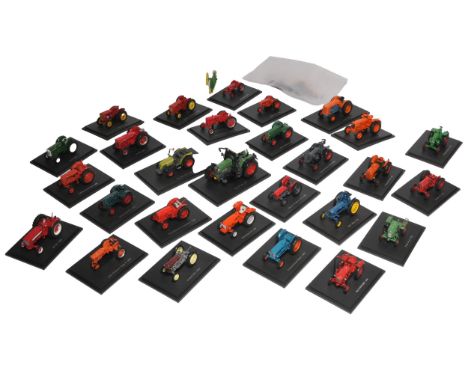 An assortment of Universal Hobbies 1/43 Tractor issues including Massey Ferguson, Fordson and many other makers. Many with fa