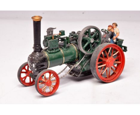 Bassett Lowke 1/43 White Metal Burrel Type Traction Engine with two figures, wood base and certificate. No obvious sign of no