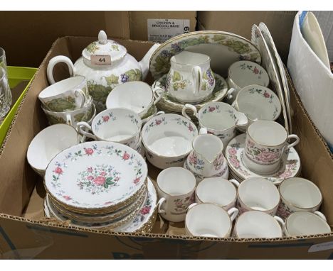 A collection of Royal Worcester and Royal Stafford teaware.