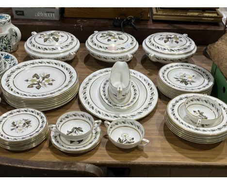 A Royal Worcester Bernina pattern part dinner service of 41 pieces.