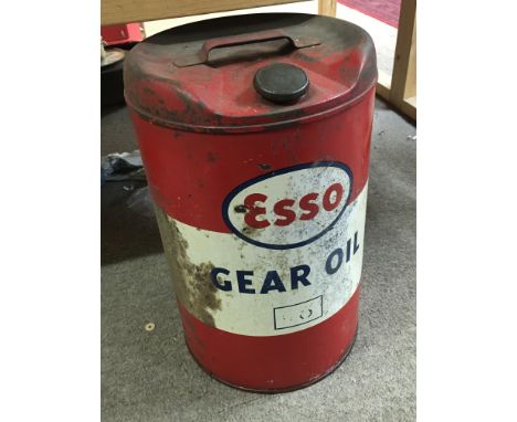 A 5 gallon ESSO gear oil can, 44cm tall.