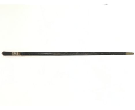 An antique bone inlaid Indian sword stick, 89cm length. This lot cannot be posted