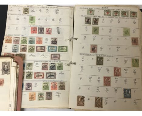 Thirteen albums of world stamps all mainly used stamps including 19th century stamps and many of the first half of the 20th c