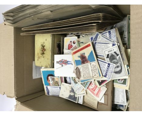 A box of Cigarette cards including R&J hill, Ogdens, Wills etc