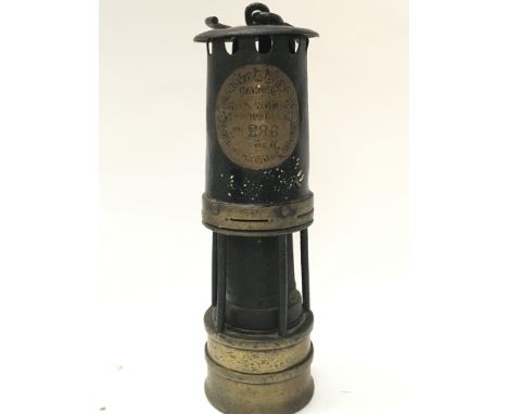 Hailwood & Ackroyd Improved Miners Lamp, approximately 28cm tall. Postage category C