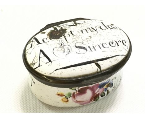 A Bilston Enamel box. Postage category A. NO RESERVE