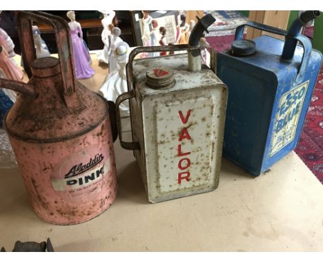 Vintage paraffin cars Valor, Essoblue and Alladin pink. This lot cannot be posted
