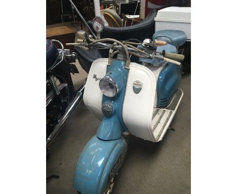 A rare opportunity to Purchase a well maintained and original 1956 Lambretta LDA. Registration NHJ 388. The scoter with doubl