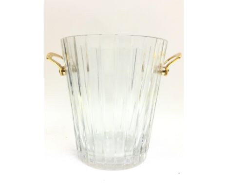 A Baccarat crystal ice bucket, 23cm tall. this lot cannot be posted