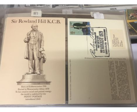 An album containing postal covers Midfland Postal Board with a typed inventory an album of postcards mainly mid 20th century 