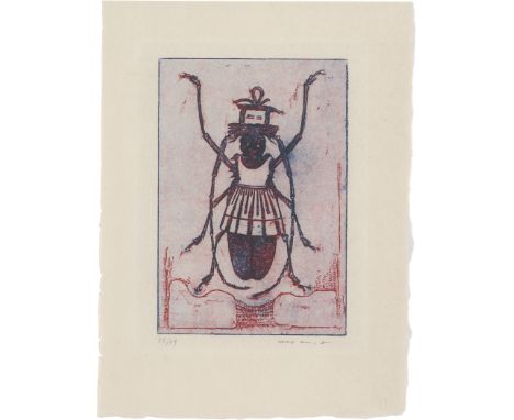 Ernst, Max -- Zu: Helmut R. Leppien, Max Ernst. Das graphische WerkFarblithographie auf Japan. 1973.20,8 x 14,2 cm (31,5 x 23