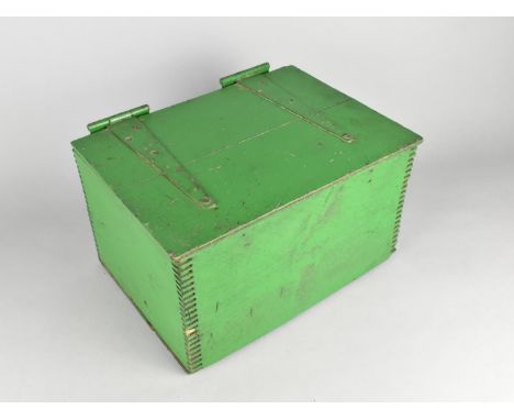 A Vintage Green Painted Work/Tool Box