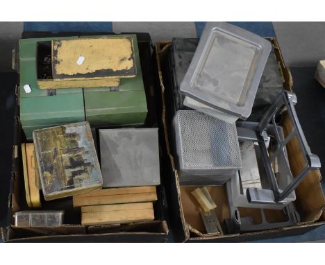 Two Boxes Containing Various Modeller's Screws, Tools and Accessories