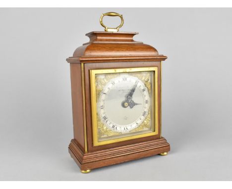 A Mid 20th Century Elliot Mantel Clock Retailed by Garrard and Co with Presentation Plaque on Reverse for 'Dunlop Service', W